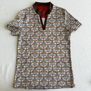 Oahu Golf Association OGA Retro License Plate Women's V Neck Shirt XS Wicking